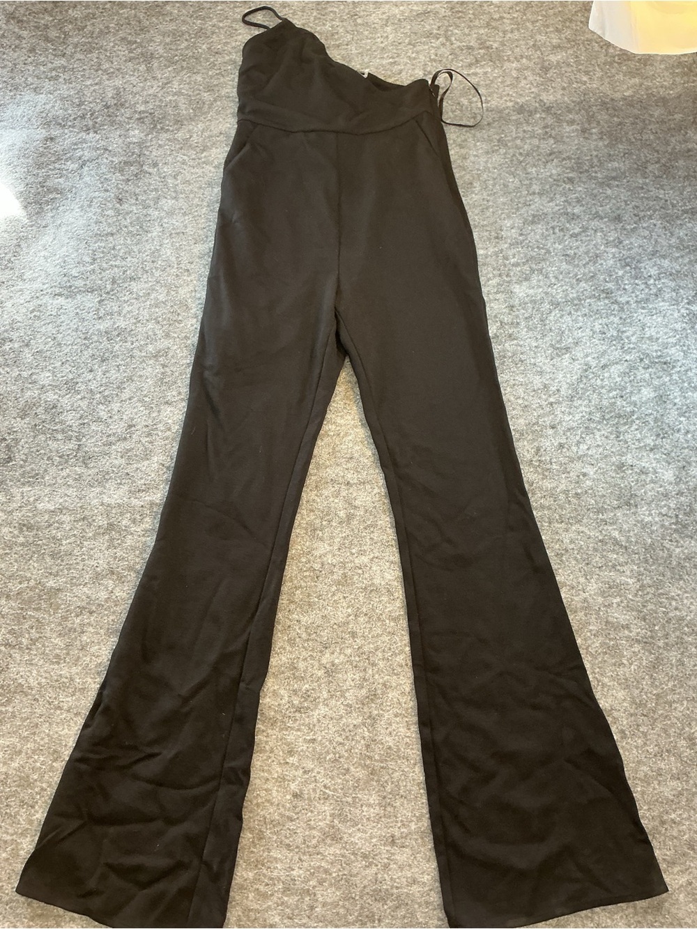 Hours One Shoulder Black Flare Jumpsuit Size Small